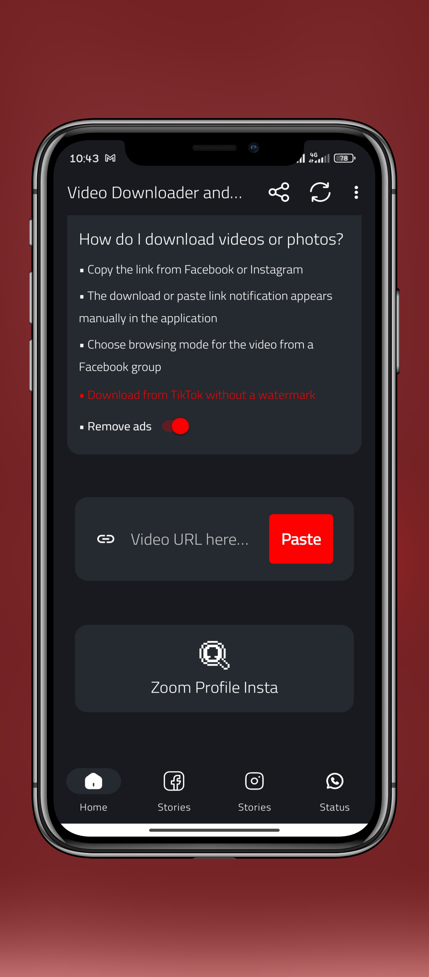 Video Downloader and Stories MOD APK (Pro Unlocked) 2