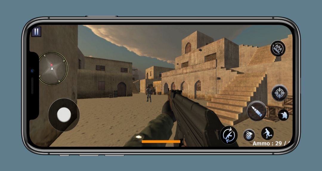 Real Commando Shooting MOD APK (God Mode, Dumb Enemy) 6