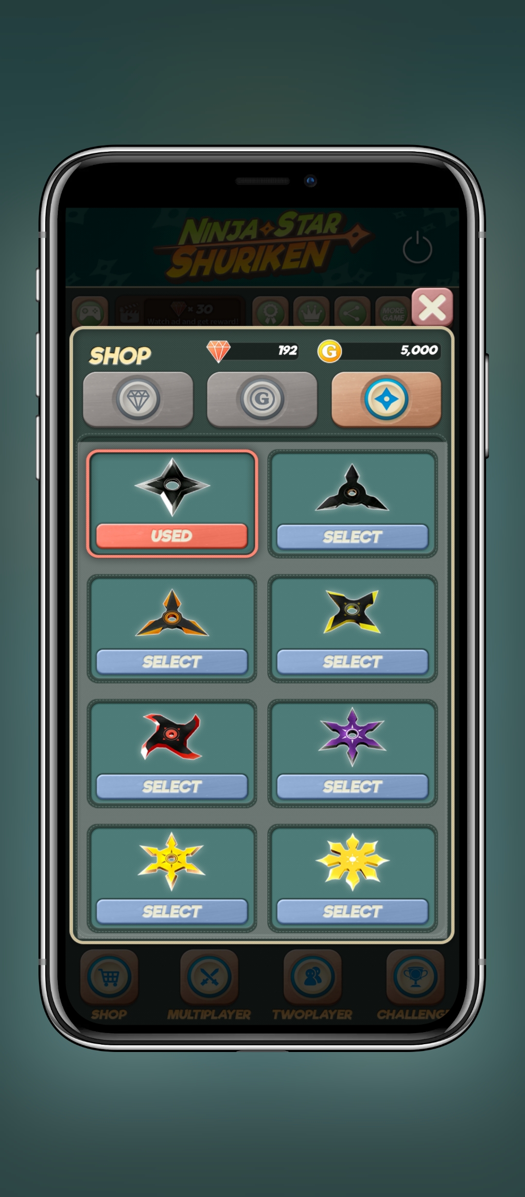 Ninja Star Shuriken MOD APK (Unlocked Shuriken) 5